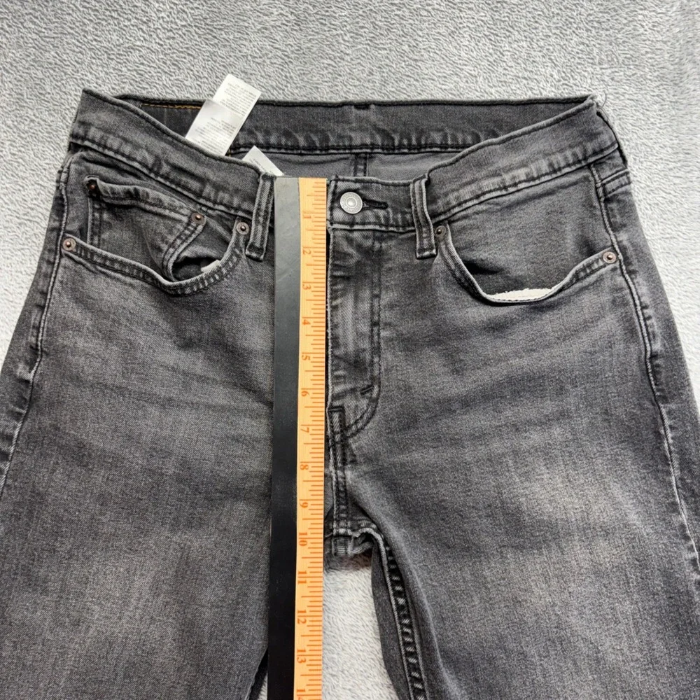Levi's 514 Straight Fit Jeans Mens 32x30 Black Good Stretch Denim Zip Fly